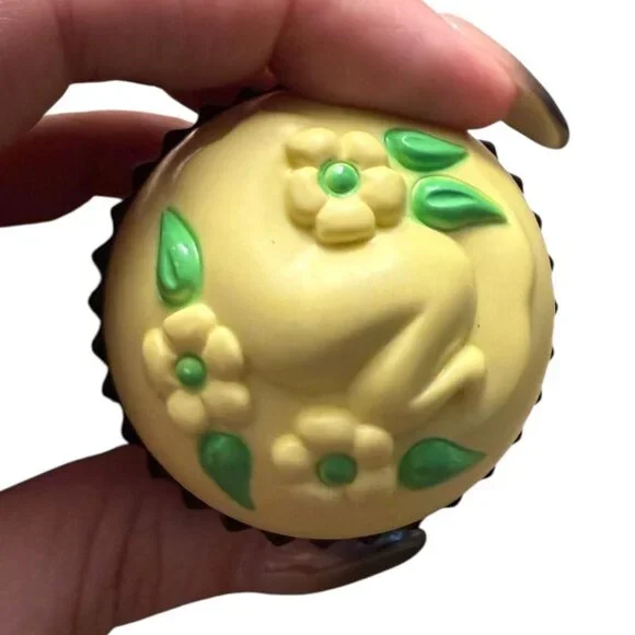 Vintage Avon Yellow Bon-Bon Decanter Cotillion Cologne | Cupcake Bottle 1970s - Picture 6 of 7